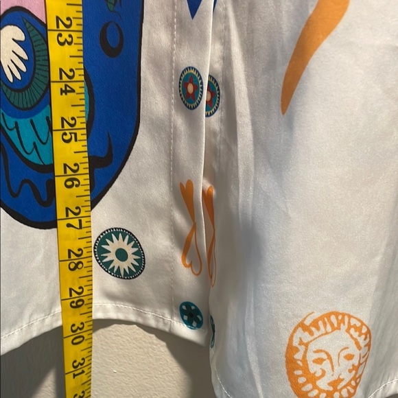 Abstract Artsy White with Playful Design Two Piece Outfit- Choose your Occasion - Picture 10 of 16